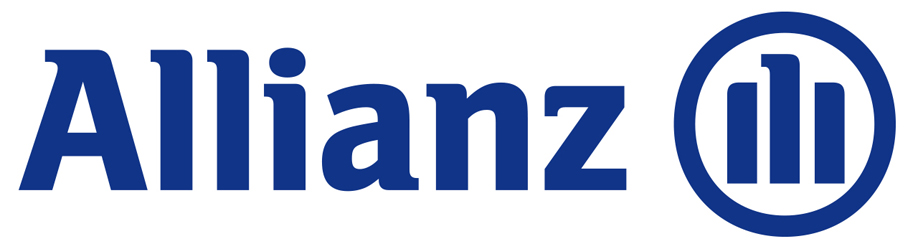 Logotipo da Allianz, composto pelo nome 'Allianz' em azul e um ícone circular com três barras verticais.